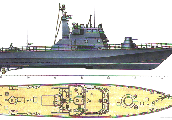 Корабль RFS Project 1431.0 Mirazh [Mirage - class Border Patrol Boat] - чертежи, габариты, рисунки